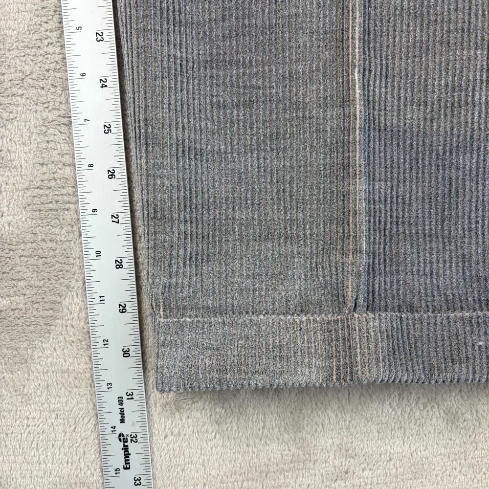 ZANELLA Pleated Cuffed Pants in Grey Wale Corduroy Men 36x31 (Tag 38) Italy NWOT